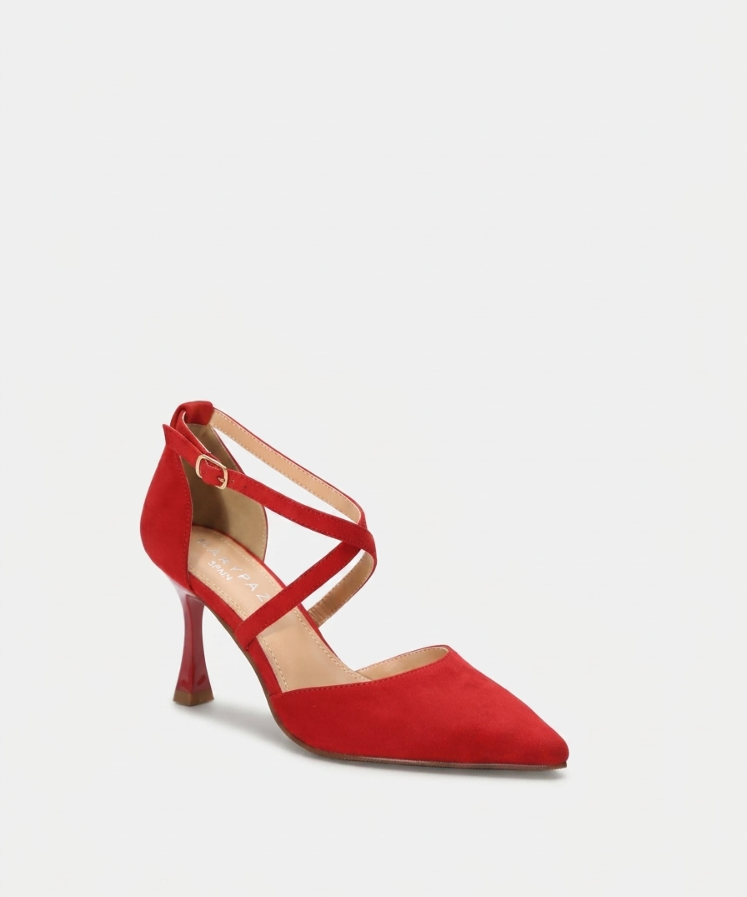 Zapato tac&oacute;n tiras cruzadas 